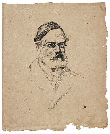 Samson Raphael Hirsch, the founder of Neo-Orthodoxy – Hermann Struck, Portrait of Samson Rafael Hirsch, around 1900–1940, lithograph, 23 x 19 cm, Jewish Museum Berlin; photo: Jens Ziehe