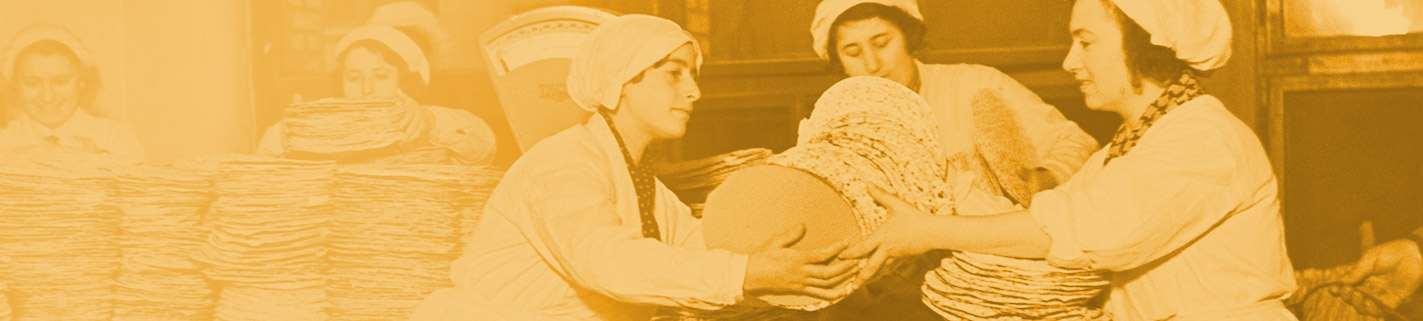 Female employees in a matzo bakery