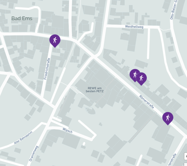 Map section of Bad Ems