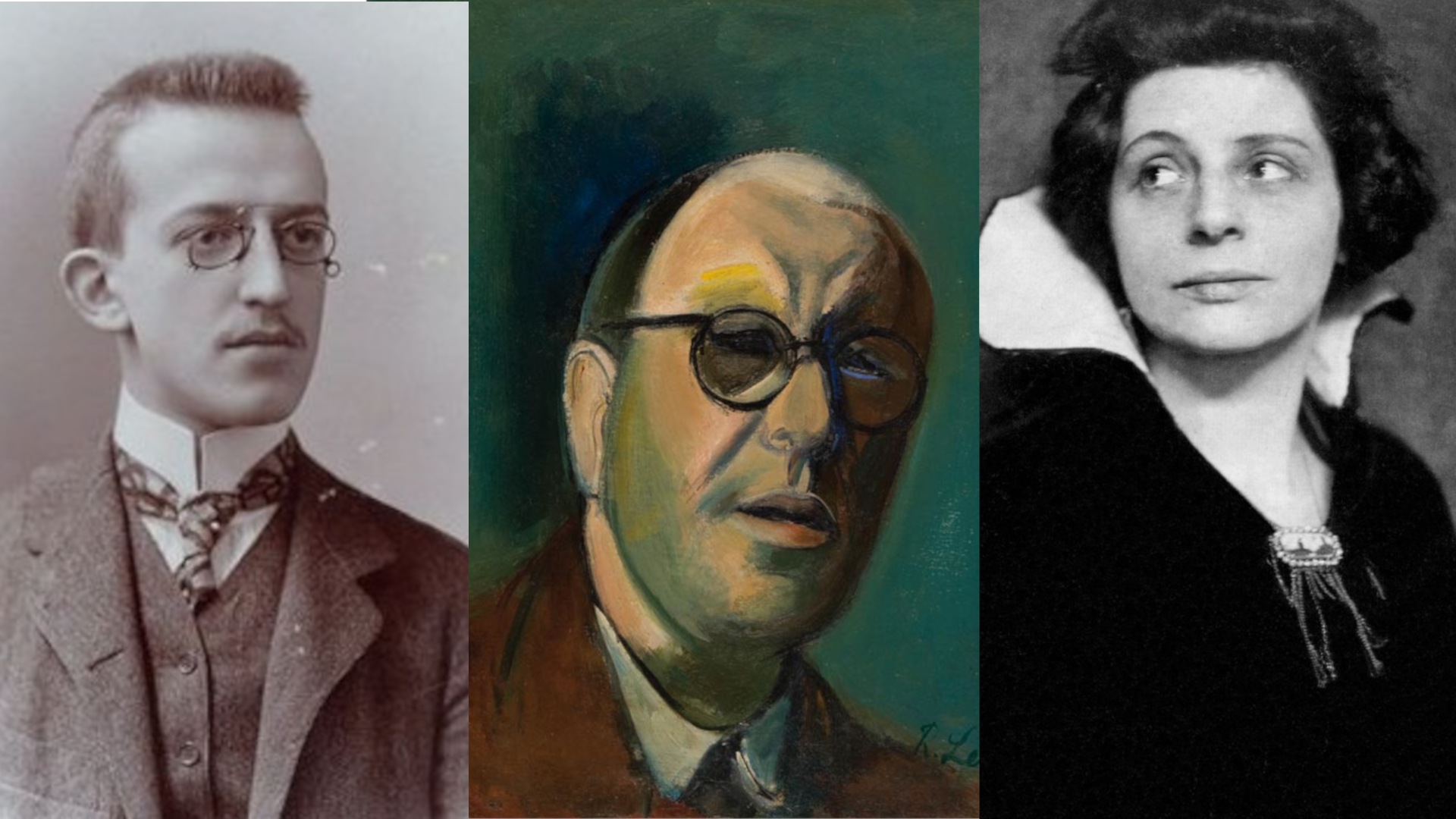 Picture collage of three Jewish artists