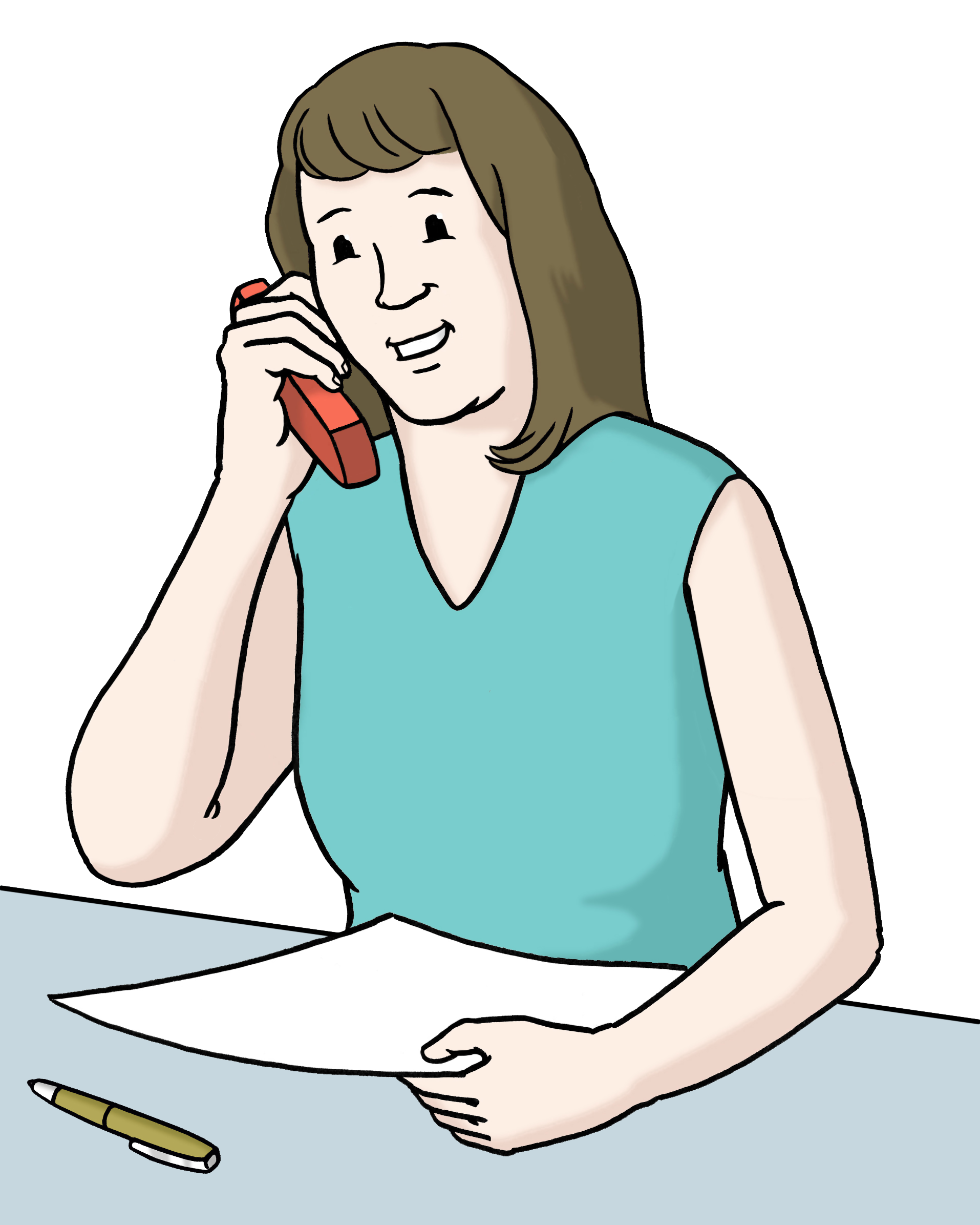 EIne telefonierende Frau 