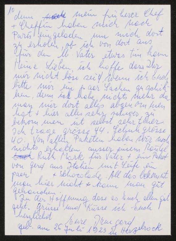Brief, handschriflich, 9 Blatt