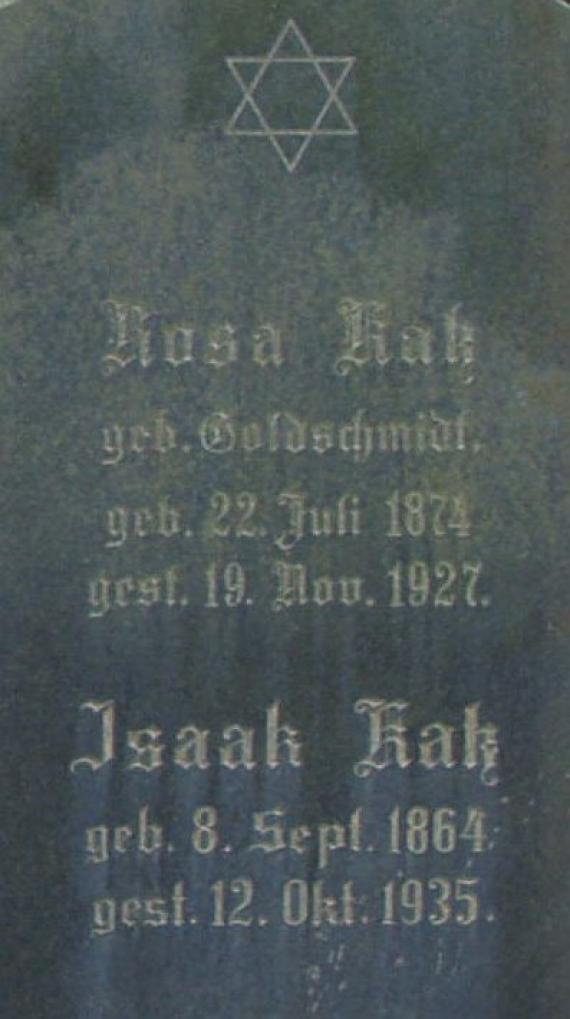 Names and dates of life of the deceased