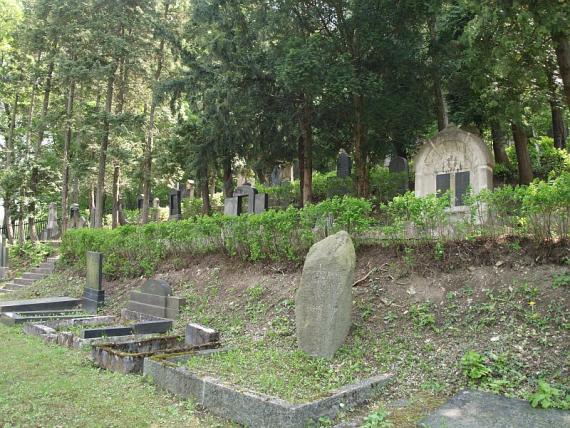 two rows of gravestones