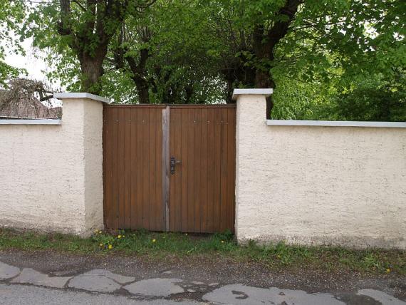 Wooden gate in a wall