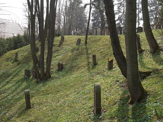 View from the foot of the hill upwards: stones are far apart