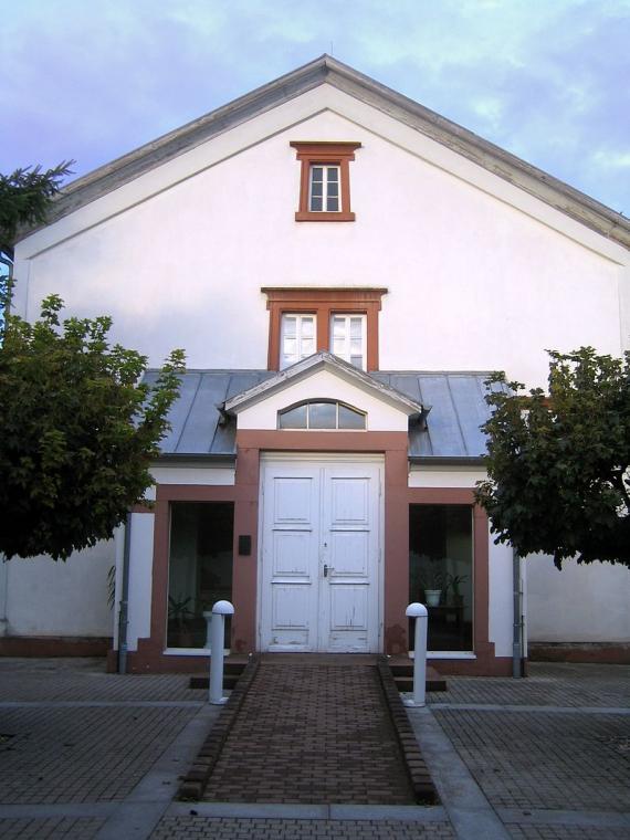 white building with front entrance