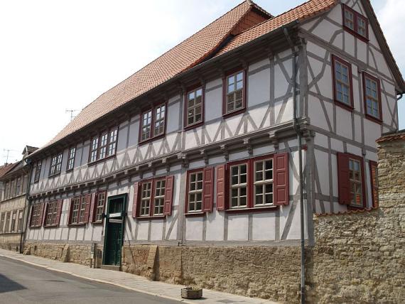 white half-timbered house