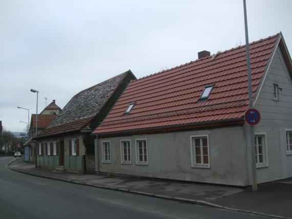 Straßenansicht der Boller Straße 42-48 heute (Richtung Autobahn)