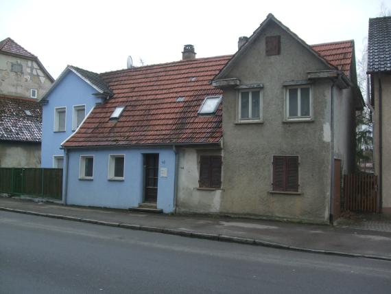 Die alten jüdischen Doppelhäuser an der Boller Straße 46/48