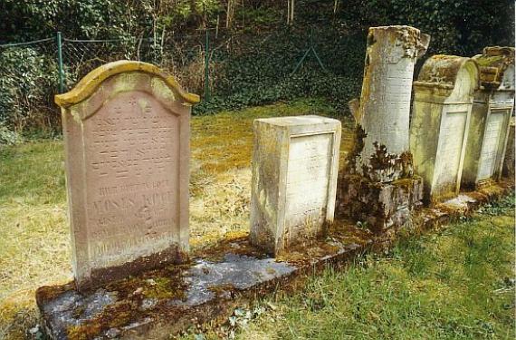 closer view of the row tombstones