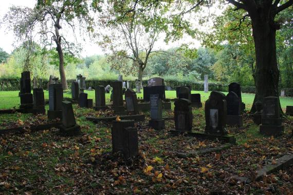 View of the Jewish cemetery in Drove