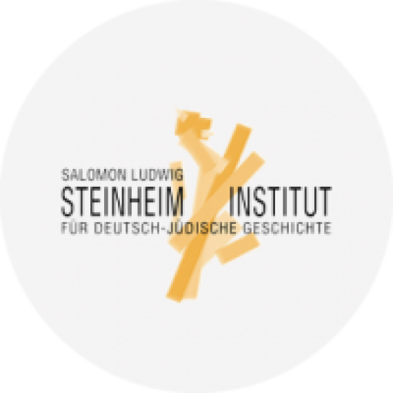 Logo of the Salomon Ludwig Steinheim Institute in black letters and a yellow animal