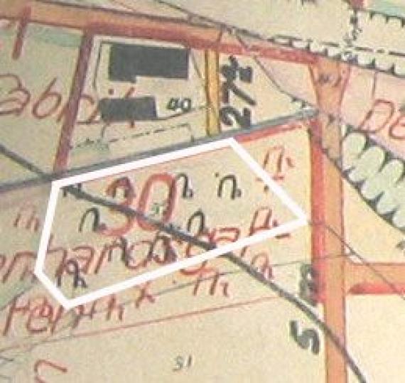 Extract of the cemetery map from 1929