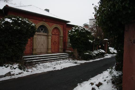 Friedhofsgebäude (Taharahaus) des jüdischen Friedhofs in Aschaffenburg