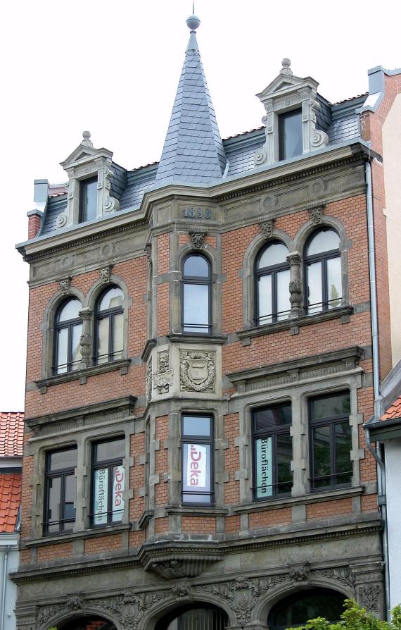 View of a house with red bricks