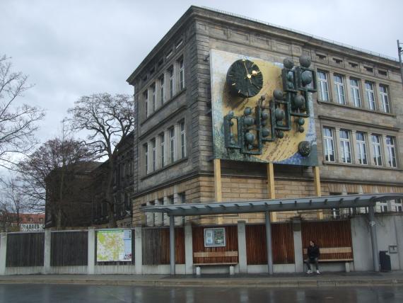 n Bayreuth's central school building (today Graser School), various schools were merged in 1875, including the Jewish one. Since 2007, the Central Bus Stop (ZOH) has been located next to it.