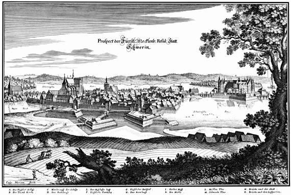 Schwerin 1653 - Kupferstich