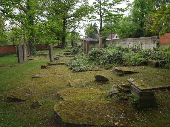 View of graves in the old cemetery