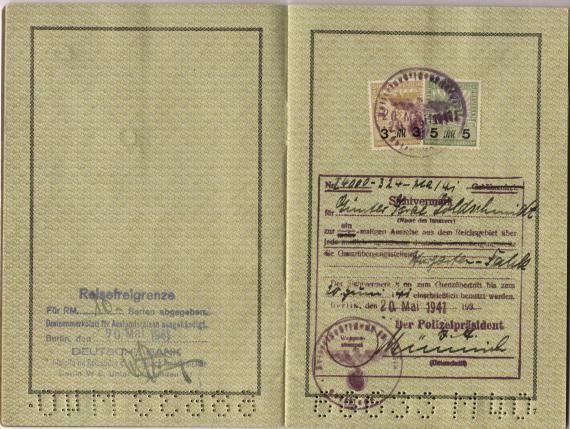 Passport of Günther Goldschmidt