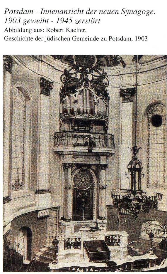 Interior view of Potsdam synagogue