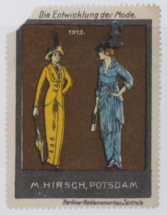 Advertising mark of the department store M. Hirsch: The history of fashion