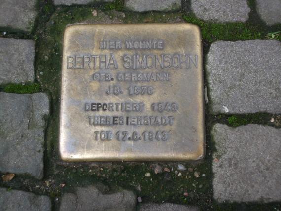 Stolperstein für Bertha Simonsohn