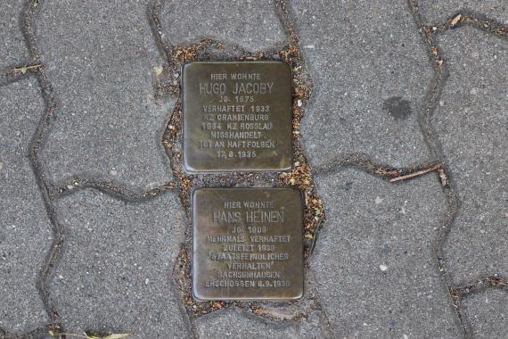 Stumbling blocks for Hugo Jacoby and Hans Heinen