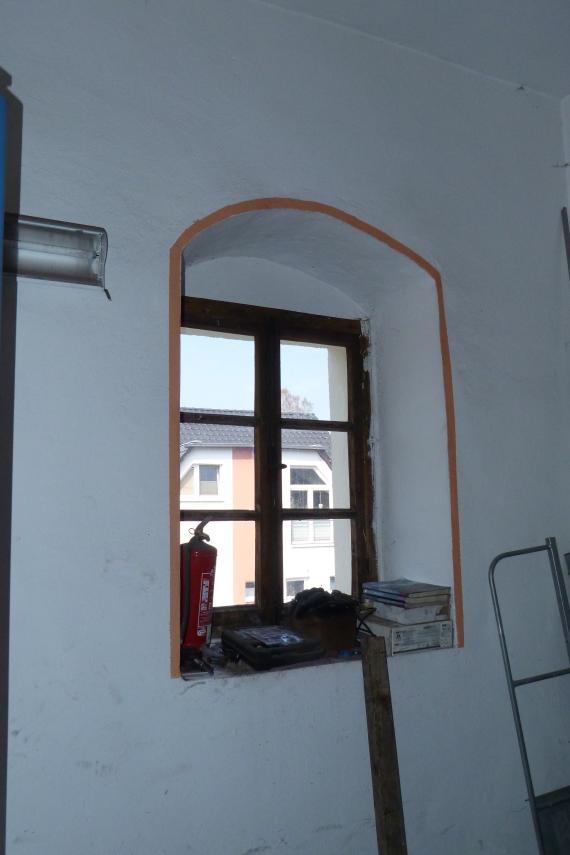 Die Fensterwölbung ist noch erkennbar