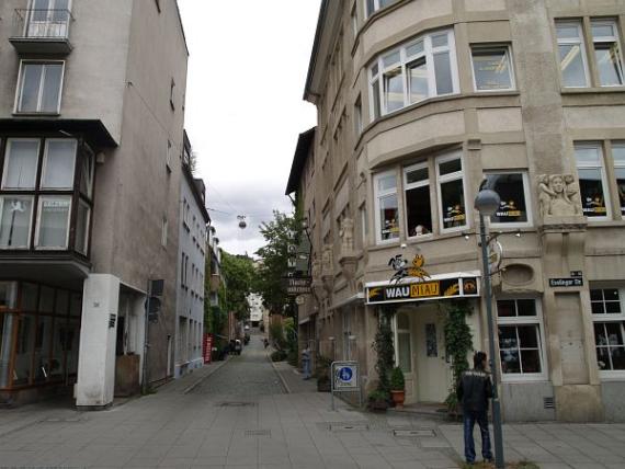 Blick in der Brennerstraße von der Esslinger Straße