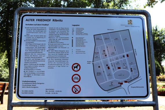 General plan of an old cemetery area