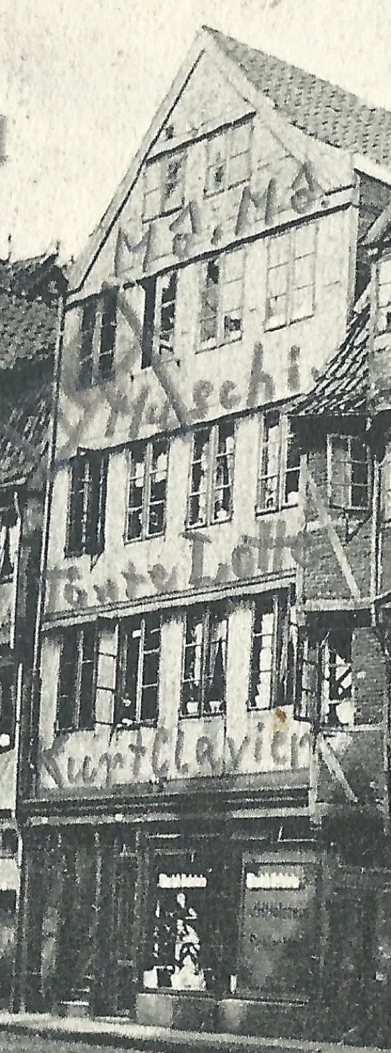 Ansichtskarte aus dem Umfeld von Kurt Clavier, versandt am 31. März 1906 nach Paris - Ausschnittvergrößerung