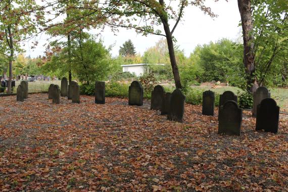 The gravestones from the first Jewish cemetery in Johannistal