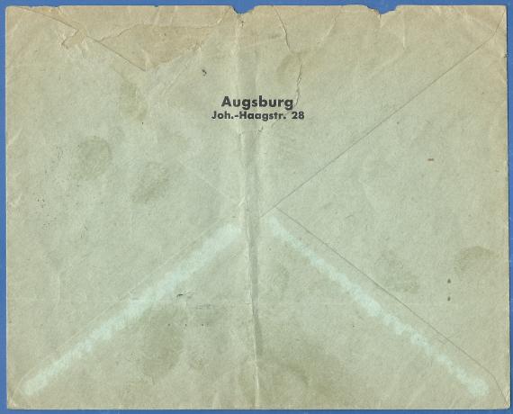 Envelope from Moritz Grünhut, mailed February 7, 1938 to New York City. - Back