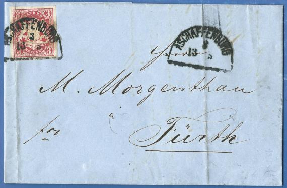 Brief an M. Morgenthau Letter of a business nature to Moritz Morgenthau, sent May 13, 1869