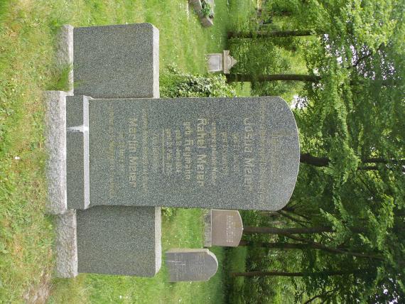 Gravestone for the raw products trader Josua Meier