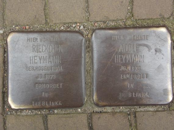 Stolpersteine für das Ehepaar Heymann