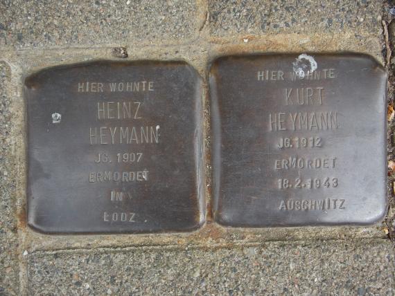 Stolpersteine für die Gebrüder Heymann