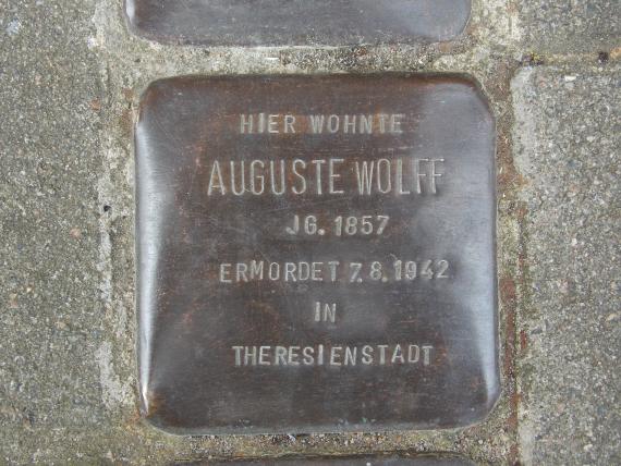 Stumbling block for Auguste Wolff