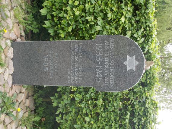 Memorial stone of the city of Friedrichstadt