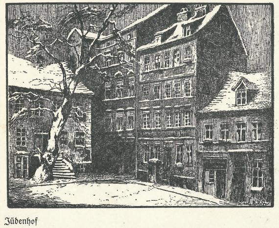 Künstlerkarte - Altberlin (Mappe II der Wanderungen durch die Mark) - Jüdenhof, - versandt am 29. September 1924  -  Ausschnittvergrößerung