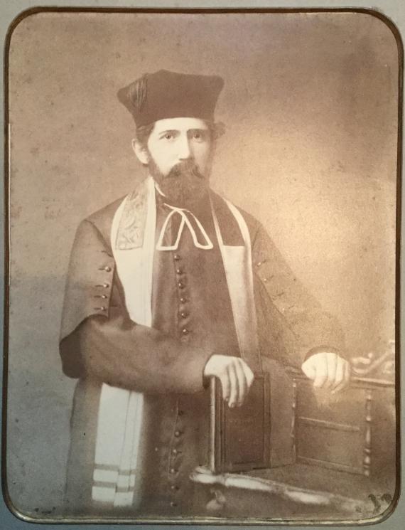 Historische Photographie - Rabbiner Dr. Samuel Grün in der Zeit um 1890  -  Ausschnittvergrößerung