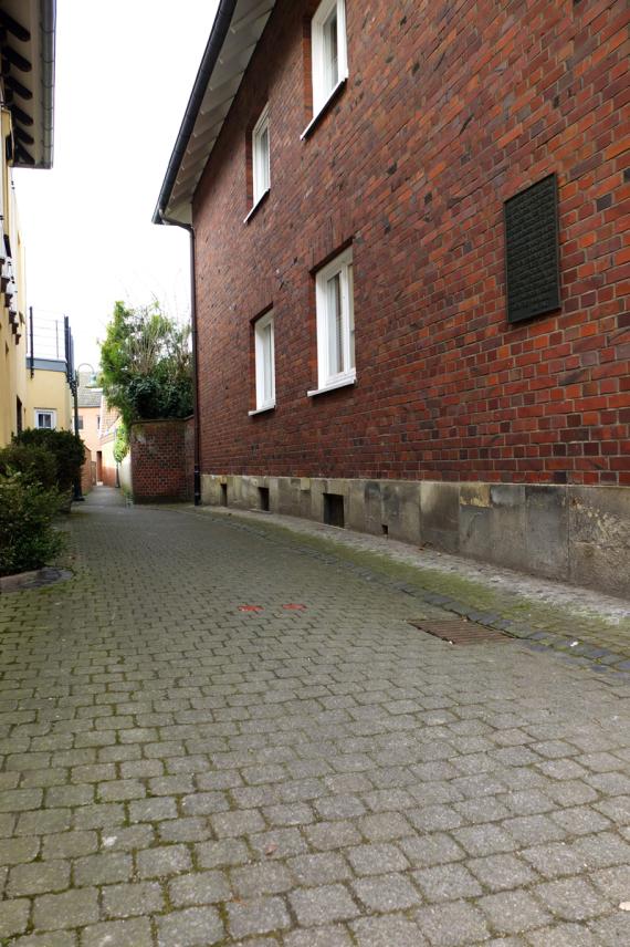 Gedenktafel im Judengänsken zur Erinnerung an die Telgter Synagoge