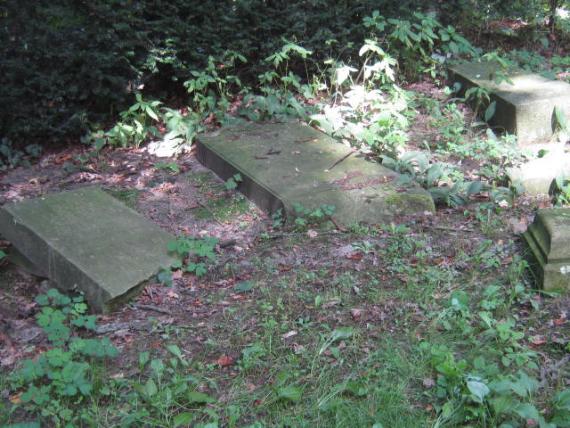 Gravestones placed in the circle