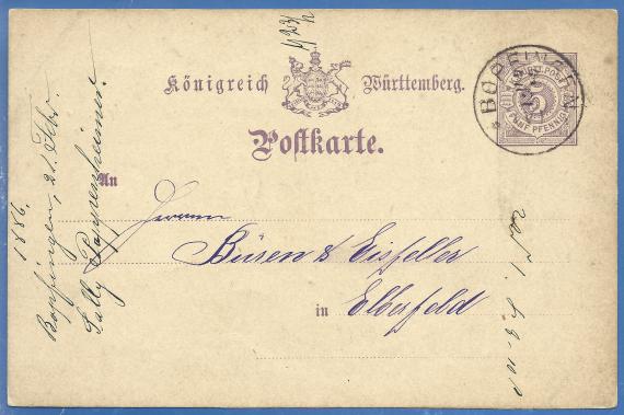 Postkarte - Sally Pappenheimer Postkarte geschäftlicher Art von Sally Pappenheimer - versandt am 21. Februar 1886