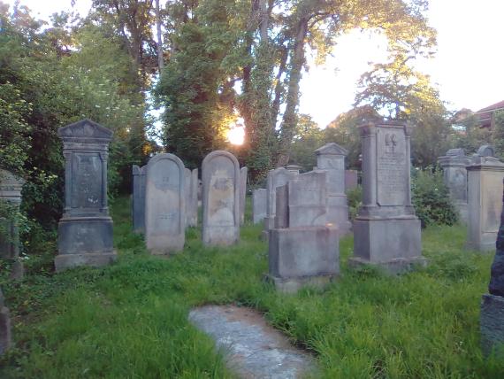 Grabsteine auf dem Friedhof von Rodenburg