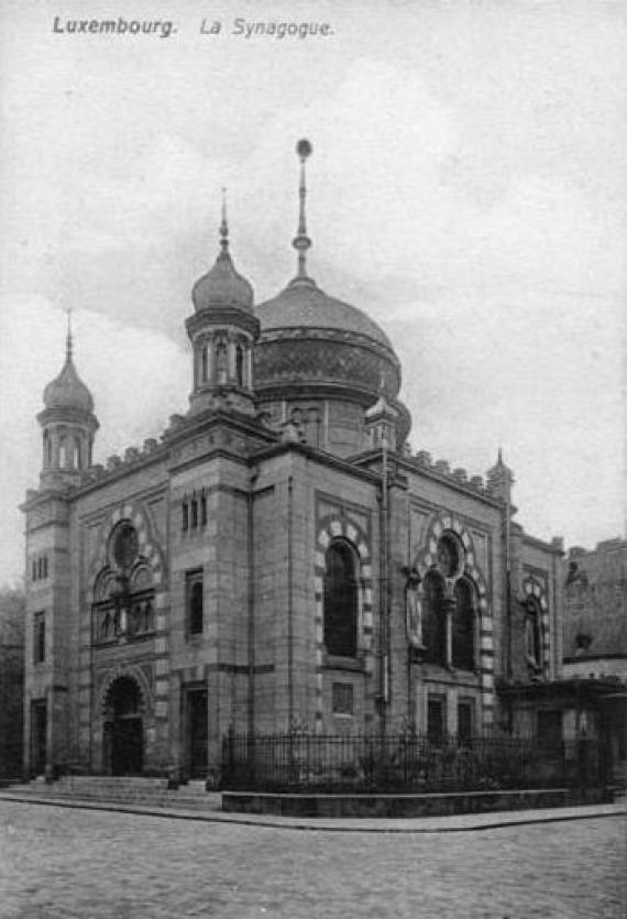 Außenansicht der zweiten Synagoge Luxemburgs