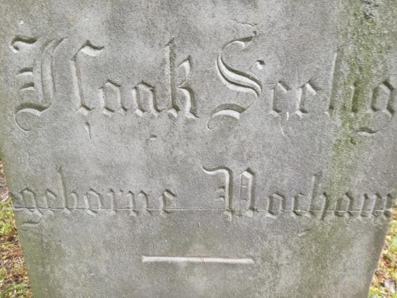 Witwe Isaak Seelig, geborene Nocham - Rückseite Detail unten