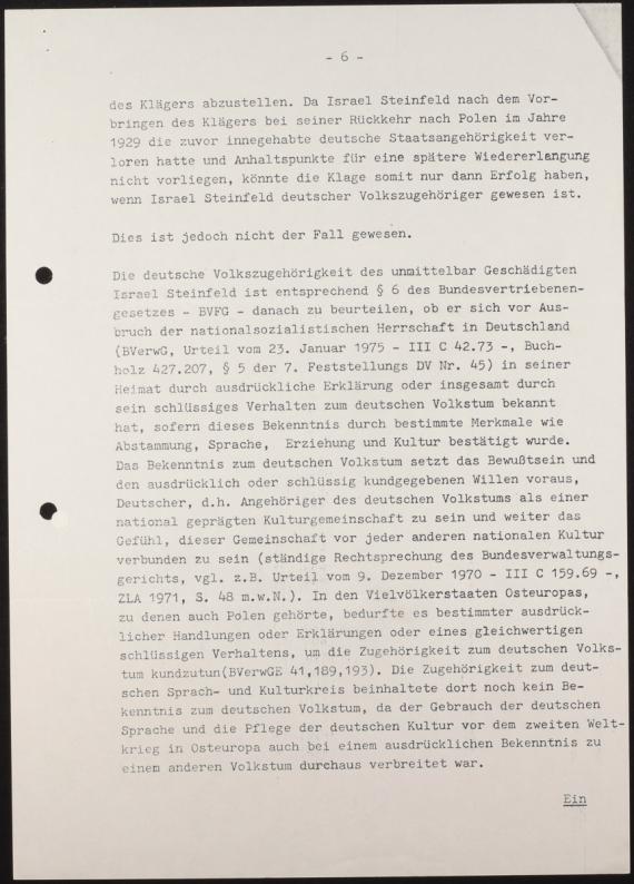 Court decision: Administrative Court Berlin, fragmentary, copied, typewritten, 2nd sheet, Berlin, before 09.05.1979