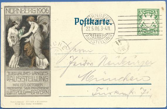 Postkarte privater Art an Herrn Isidor Neuburger, München, Türkenstr. 71, - versandt am 27. Mai 1926